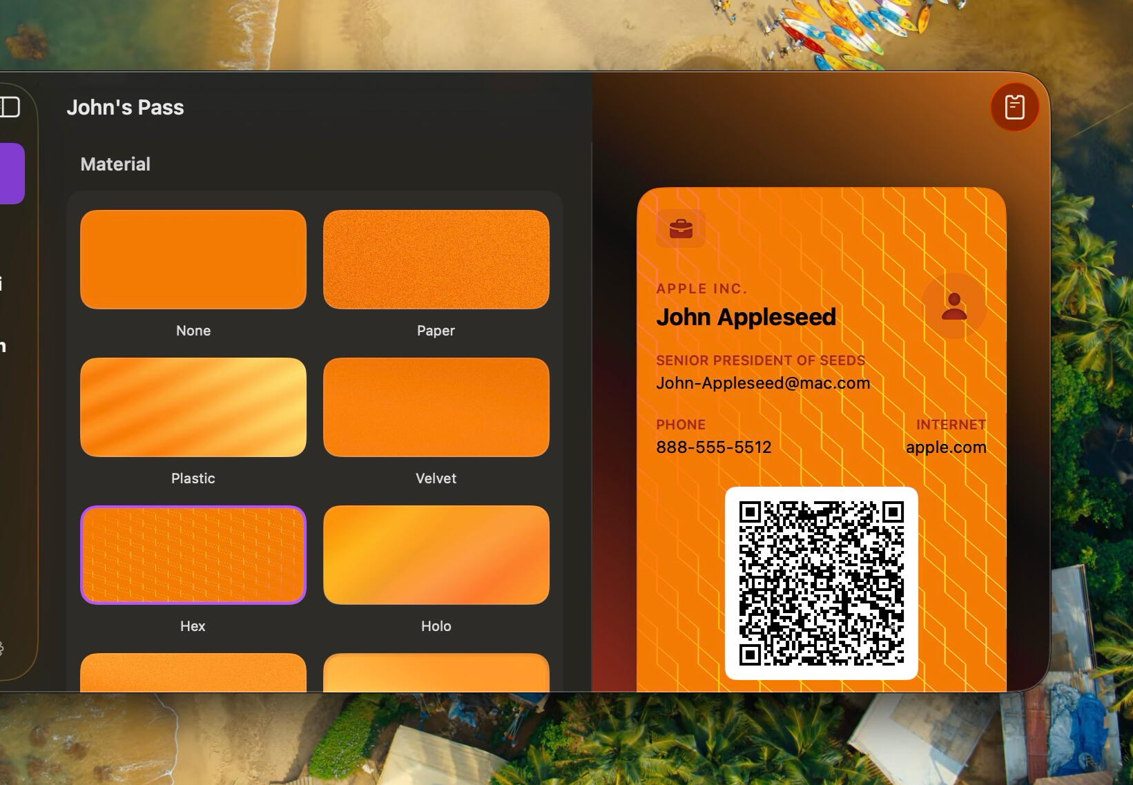 Select Beautiful Materials for Your Pass