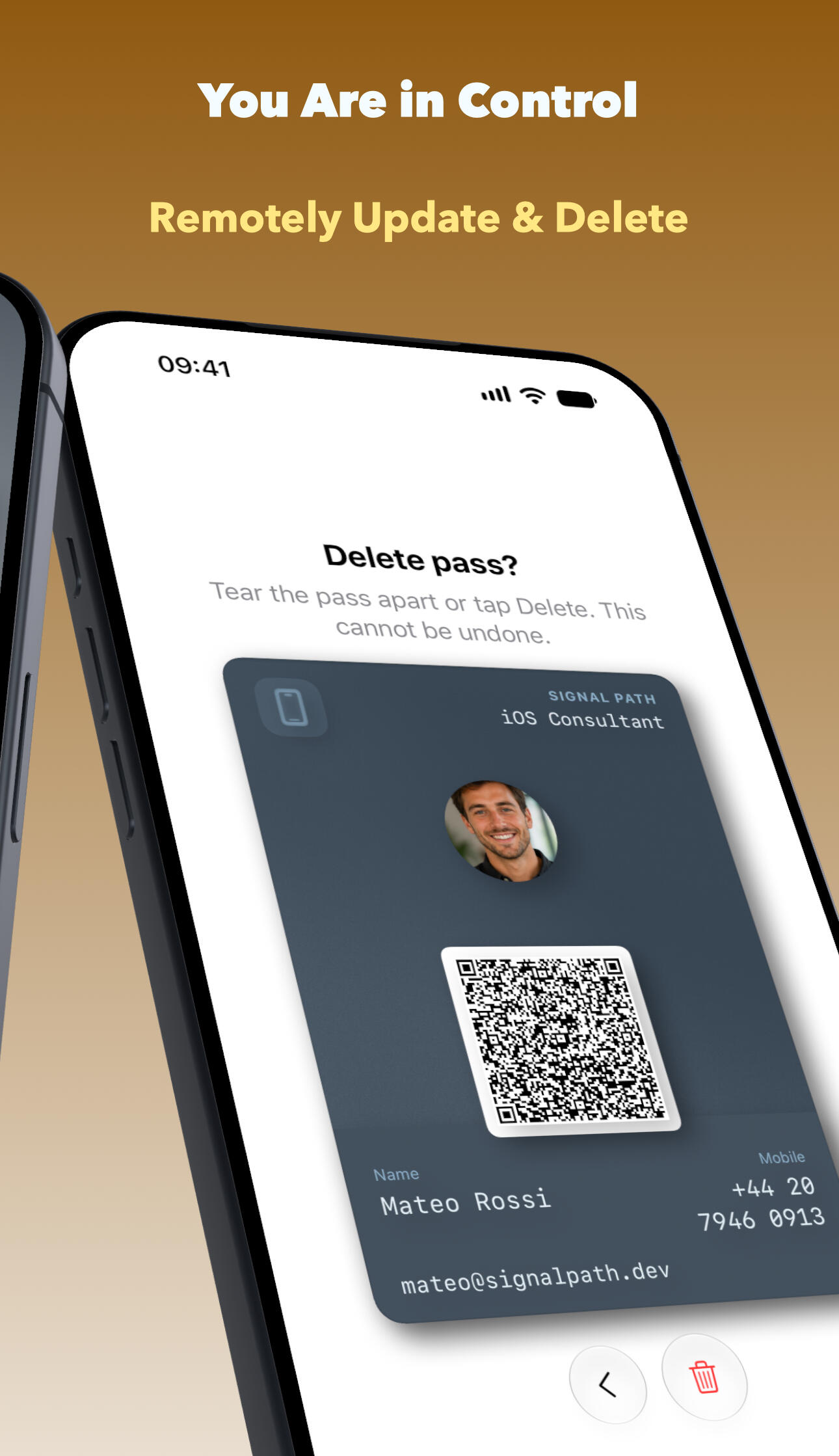 Delete & Update Passes Remotely You can delete and updates your passes at any time and the change will be live for all-ready Wallet exported passes.